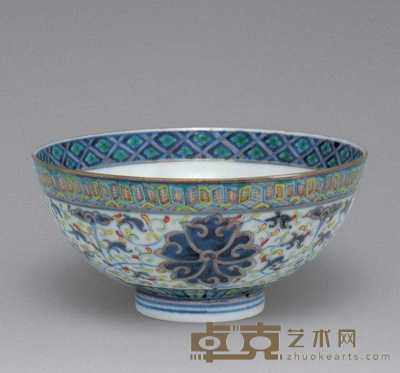 清光绪 斗彩缠枝莲纹碗 高12.5cm